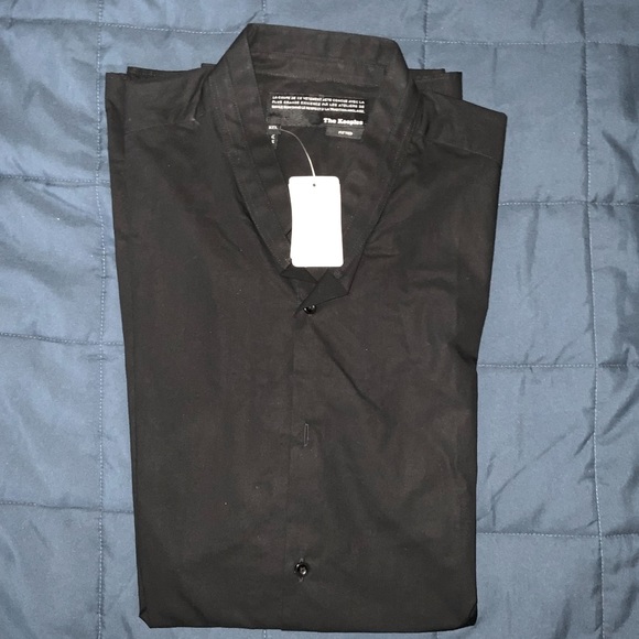 Kooples black banded collar cotton shirt size XXL - Picture 2 of 5